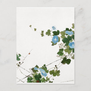 Illustration Vintager Blume Postkarte