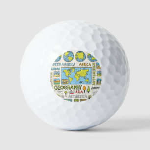 Illustration Vintager Geografie Golfball