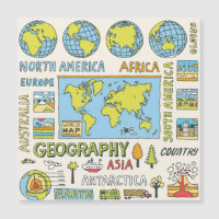 Illustration Vintager Geografie