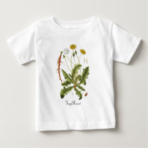 Illustration Vintager Löwenzahn Baby T-shirt