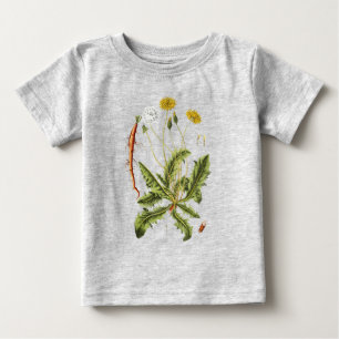 Illustration Vintager Löwenzahn Baby T-shirt