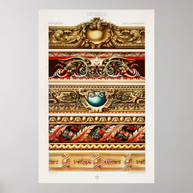 Illustration Vintager Muster Poster (Vorne)