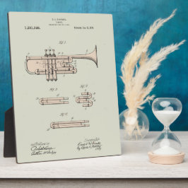Illustration Vintager Trumpet Fotoplatte