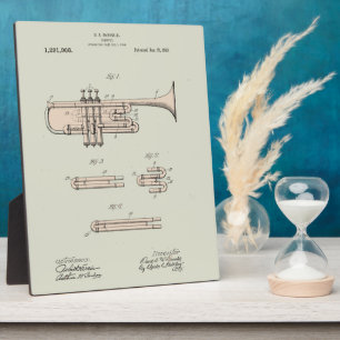 Illustration Vintager Trumpet Fotoplatte
