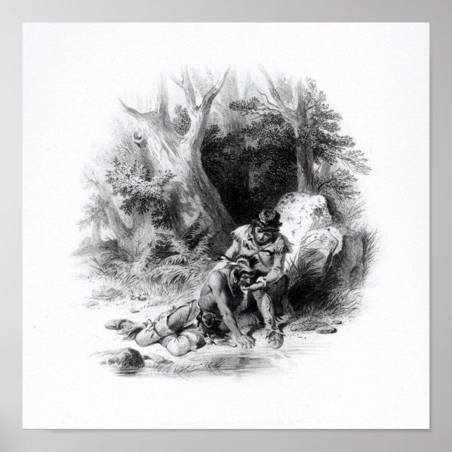 Illustration vom "Letzten der Mohikaner" Poster (Vorne)