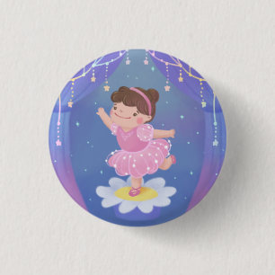 Illustration vom Traum einer Ballerina Button