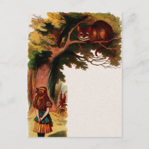 Illustration von Alice im Wunderland im Vintage-St Postkarte