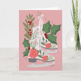 Illustration von altmodischen Schlittschuhen Karte
