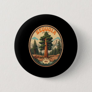 Illustration von Bäumen im Sequoia-Nationalpark Wa Button