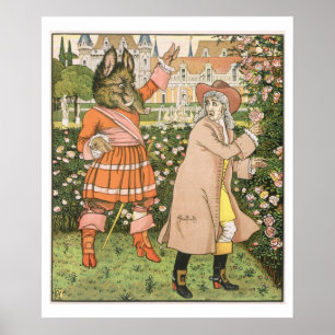 Illustration von Beauty and the Beast, 1901 (colo Poster