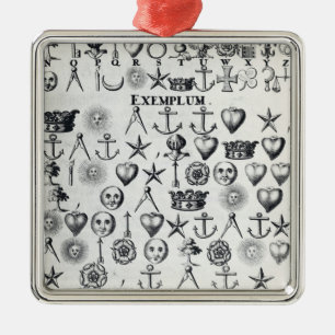 Illustration von Buch 9 Ornament Aus Metall