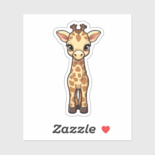 Illustration von Cartoon-Giraffen Aufkleber