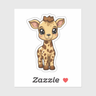 Illustration von Cartoon-Giraffen Aufkleber
