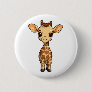 Illustration von Cartoon-Giraffen Button