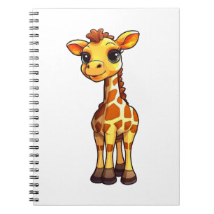 Illustration von Cartoon-Giraffen Notizblock