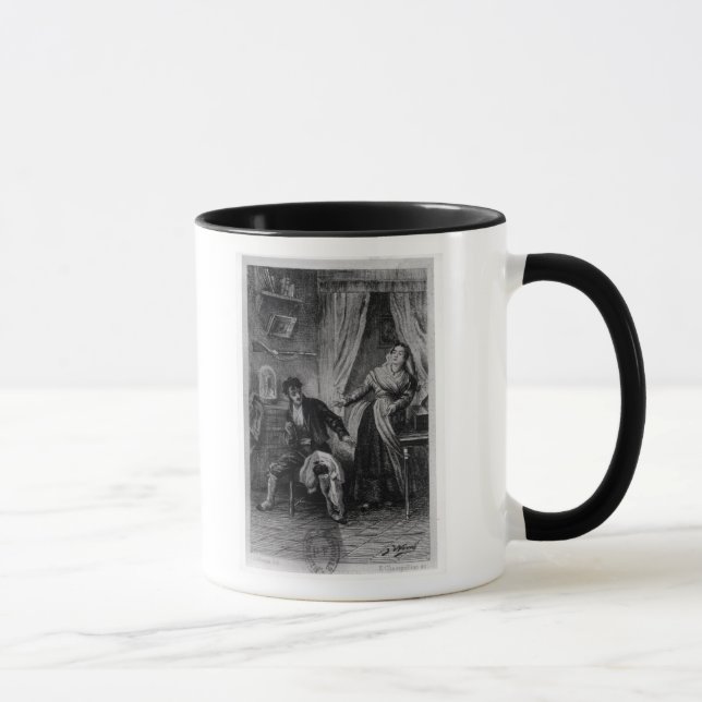 Illustration von Colomba erweitern vorbei sich Tasse (Rechts)
