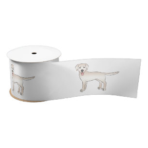 Illustration von Cream Labrador Retriever Cartoon  Satinband