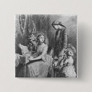 Illustration 'von den Sorgen von Werther Button
