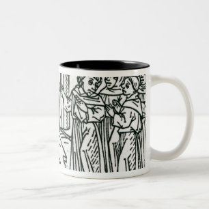 Illustration 'von der Reise von St. Brendan Zweifarbige Tasse