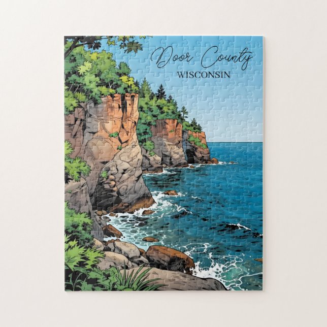 Illustration von Door County, Wisconsin Puzzle (Vertikal)