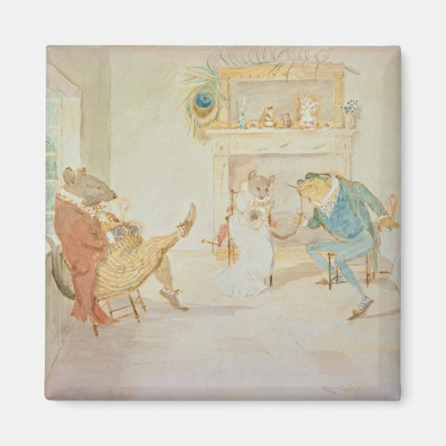 Illustration von "Ein Frosch, den er hingehen würd Magnet (Vorne)