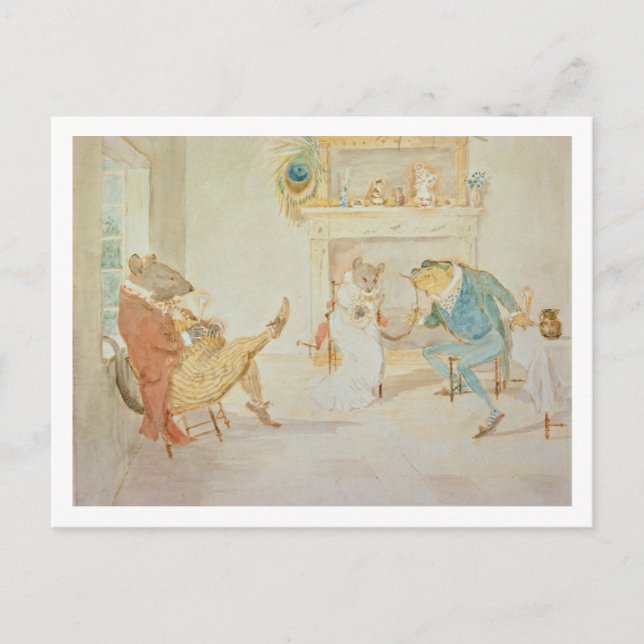 Illustration von "Ein Frosch, den er hingehen würd Postkarte (Vorderseite)