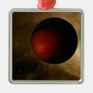 Illustration von einem heißen Jupiter nannte HD Ornament Aus Metall