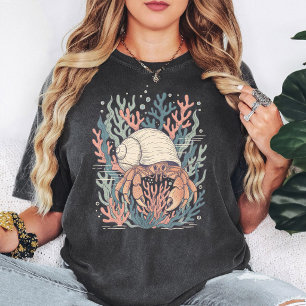 Illustration von Einsiedlerkrebsen am Korallenriff T-Shirt