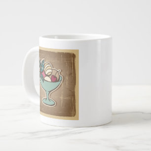 Illustration von Eis im Retro-Stil Jumbo-Tasse