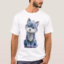Illustration von Eisblauem Wolfswelpen für Männer