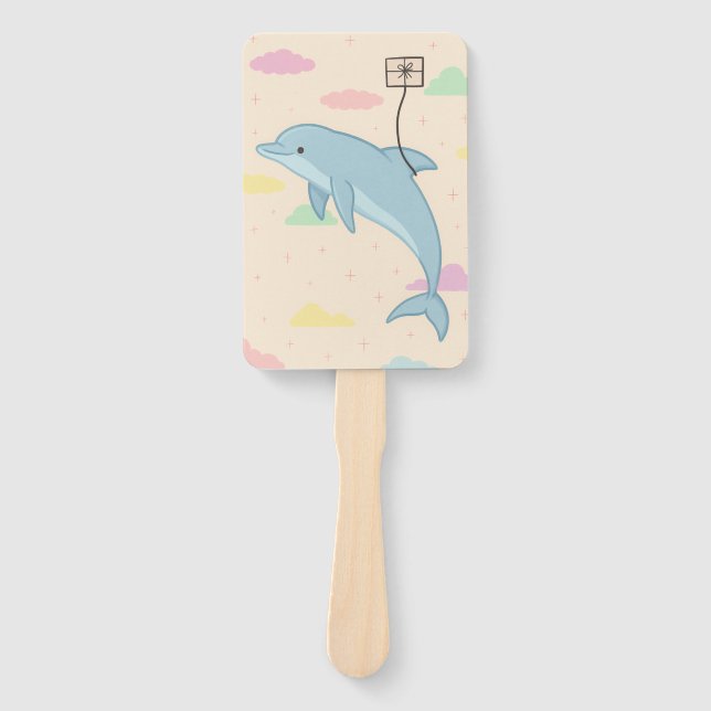 Illustration von Flying Delphin Deliverings Letter Fächer (Vorderseite)