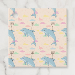 Illustration von Flying Delphin Deliverings Letter Geschenkanhänger