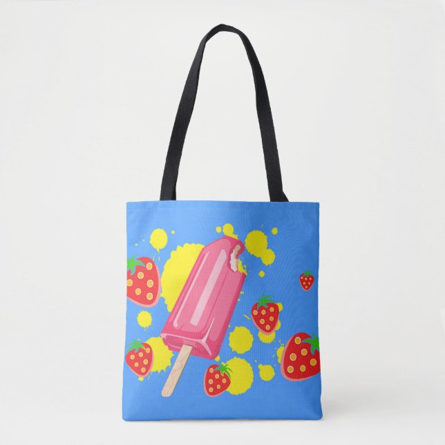 Illustration von Fun Pink Popsicle und Strawberrie (Vorderseite)