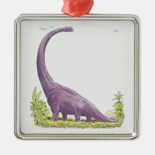 Illustration von Giraffatitan Dinosaurier Ornament Aus Metall
