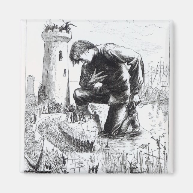 Illustration von "Gullivers Reisen" Magnet (Vorne)