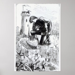 Illustration von "Gullivers Reisen" Poster