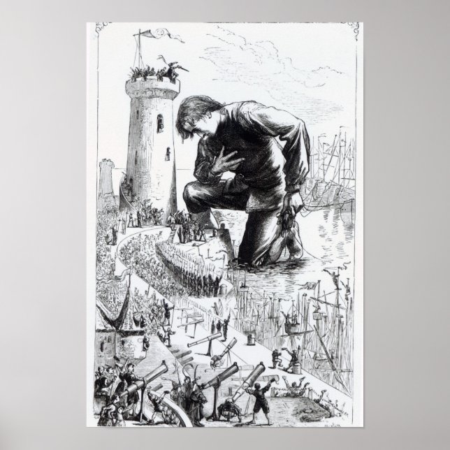 Illustration von "Gullivers Reisen" Poster (Vorne)