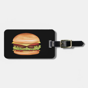 Illustration von Hamburger-Fast-Food mit individue Gepäckanhänger
