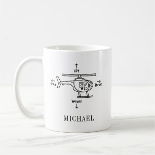 Illustration von Hubschraubern Pilot Party für die Kaffeetasse