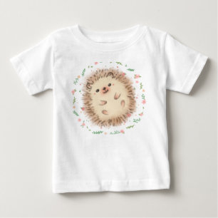 Illustration von Igel und Blume Baby T-shirt