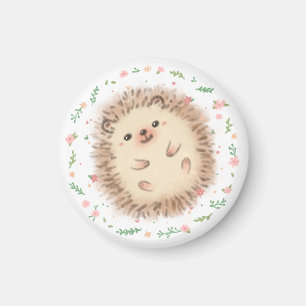 Illustration von Igel und Blume Magnet
