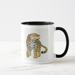 Illustration von Jaguar mit Kopf im Profil Tasse