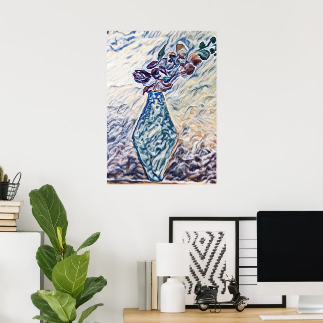 Illustration von klassisch texturierten Vase Poster (Heimbüro)