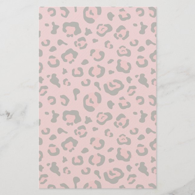 Illustration von Leopard Pink Animal Briefpapier (Vorderseite)