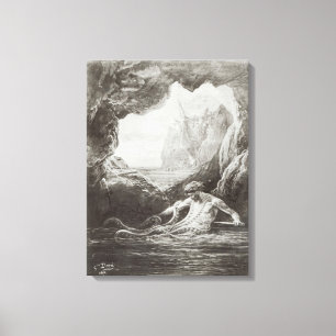 Illustration von 'Les Travailleurs de la Mer' Leinwanddruck