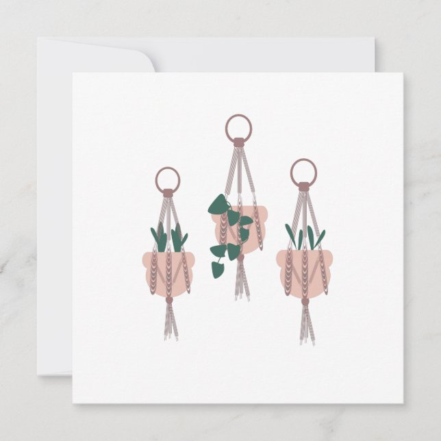 Illustration von Macrame Pflanze Hanger Planter Po (Vorderseite)