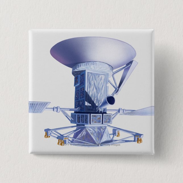 Illustration von Magellan Raumfahrzeug Button (Vorderseite)