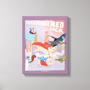 Illustration von Metropolis mit Super Powered Pack Leinwanddruck