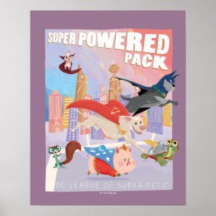 Illustration von Metropolis mit Super Powered Pack Poster