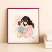 Illustration von Mutter und Baby